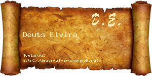 Deuts Elvira névjegykártya